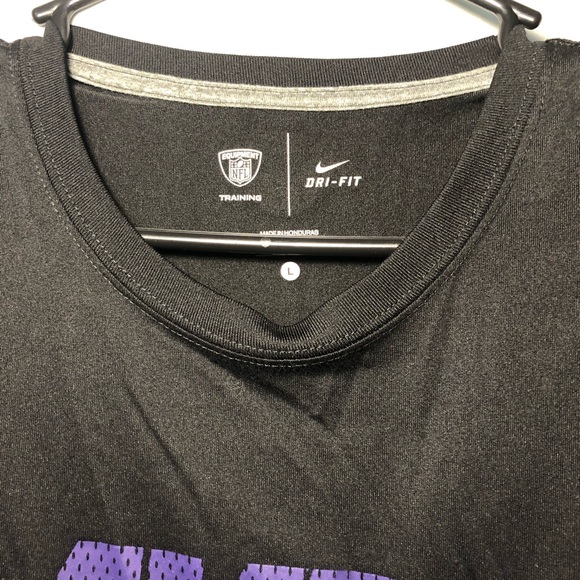 BALTIMORE RAVENS Nike DRI FIT Long Sleeve Shirt L - Picture 2 of 3